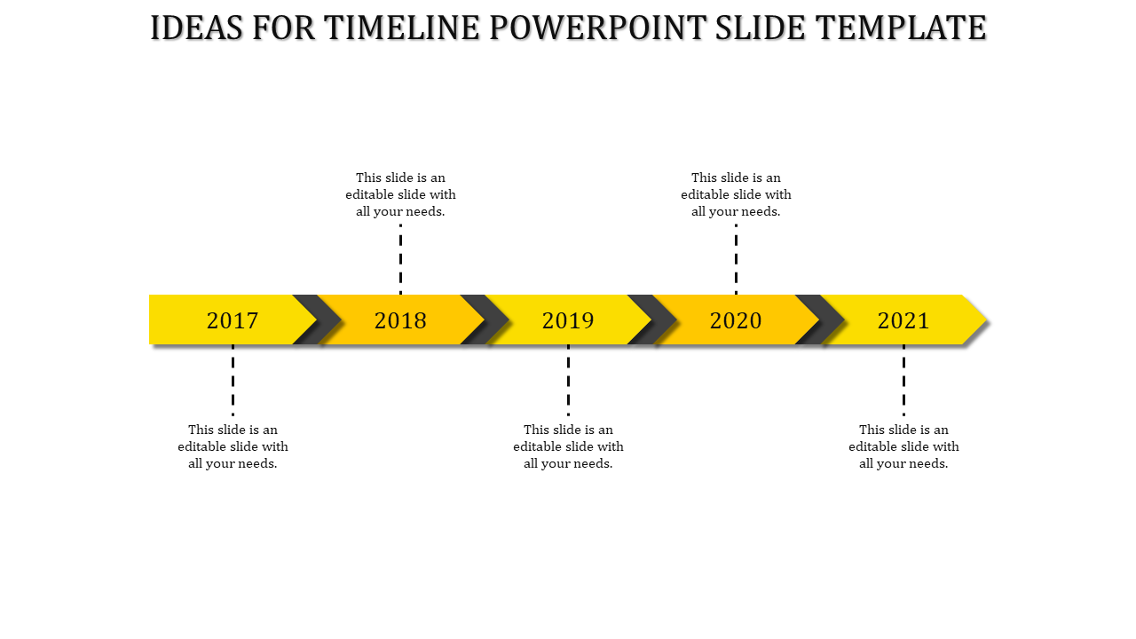 timeline powerpoint slide template-5-Yellow